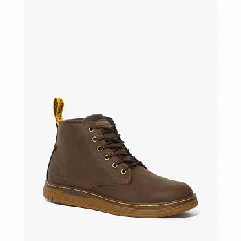 Dr Martens Férfi Ledger Slip Resistant Bőr Munkavédelmi Bakancs Barna